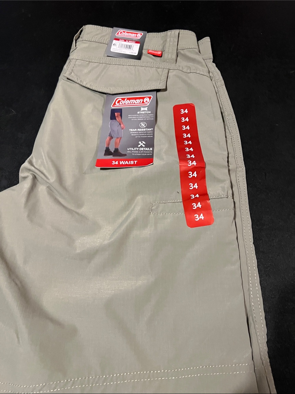 Coleman Men's Tan Cargo Shorts with Utility Pockets
